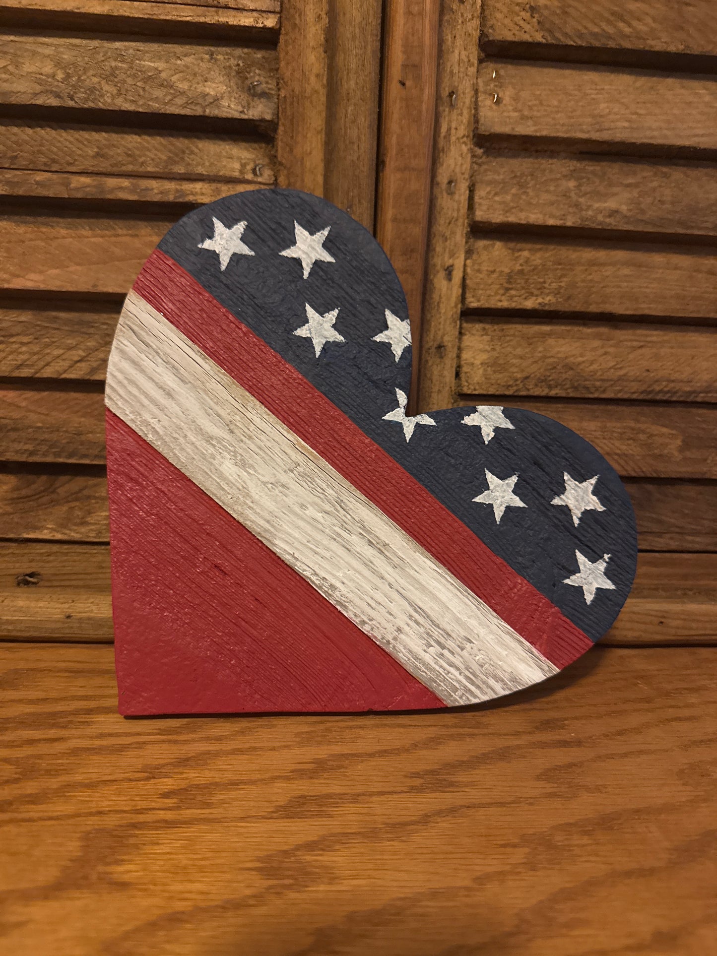10" Stars and Stripes Heart