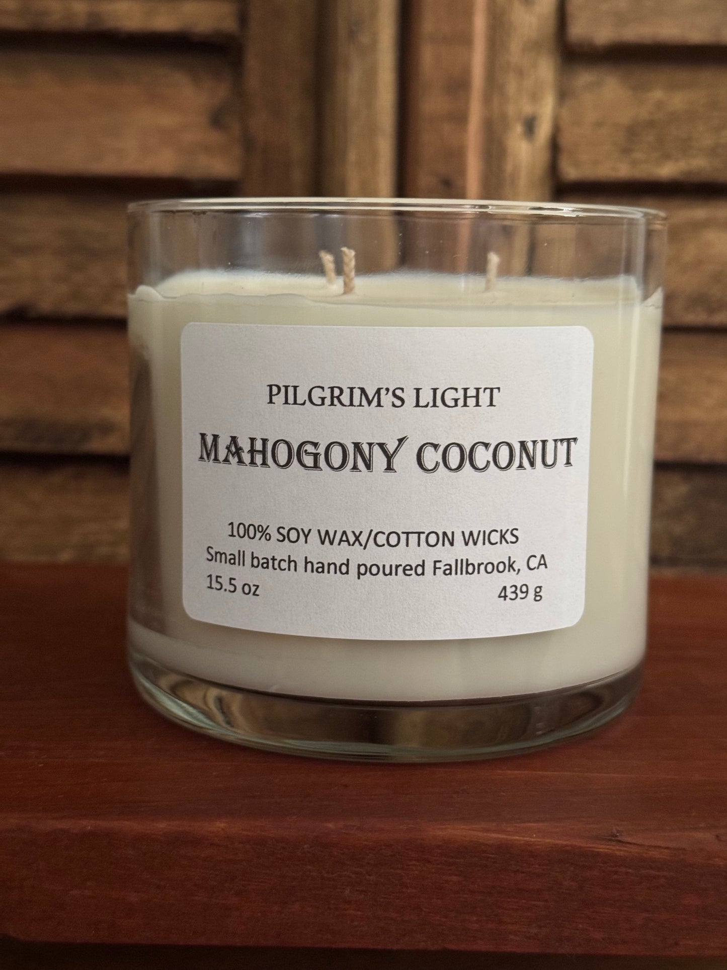 Mahogony Coconut 3 wick